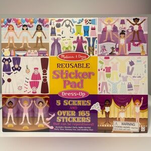 NEW Melissa & Doug Dress-Up Sticker Pad Reusable 165+ Stickers SEALED